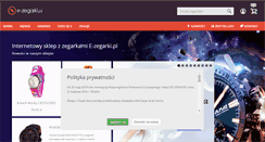 Desktop Screenshot of e-zegarki.pl